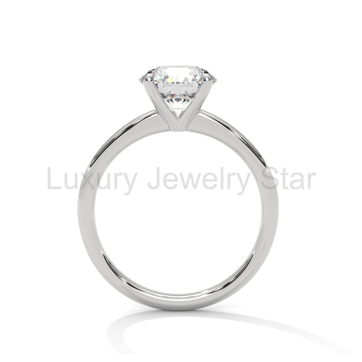 2 Carat Solitaire Engagement Ring Round Lab Grown Diamond Ring Minimalist IGI Certified 4 - image 7