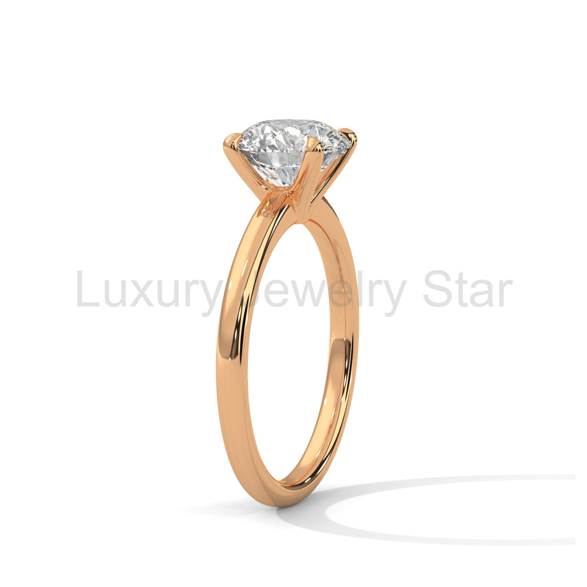 2 Carat Solitaire Engagement Ring Round Lab Grown Diamond Ring Minimalist IGI Certified 4 - image 9