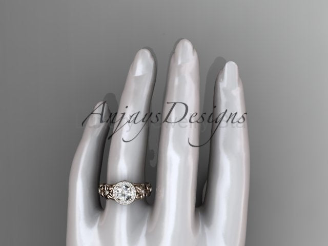 1 Carat Round Lab Grown Diamond Halo Engagement Ring Flower Diamond Ring D VS1 Floral - image 10