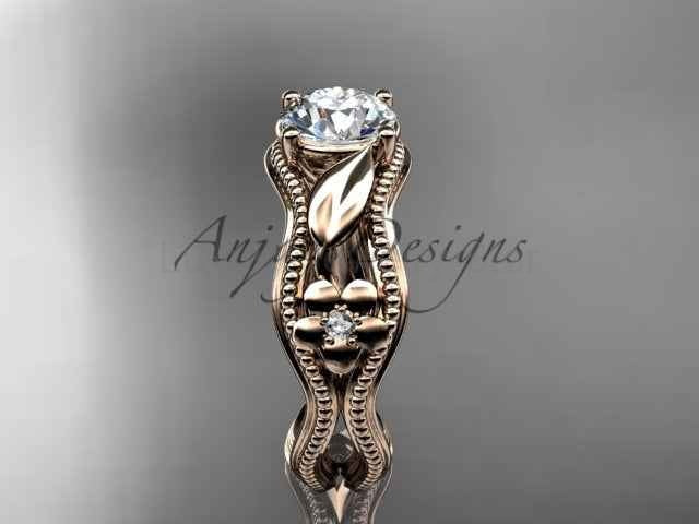 Nature Inspire Diamond Engagement Ring Lab Grown Diamond Flower Ring IGI Certified - image 2