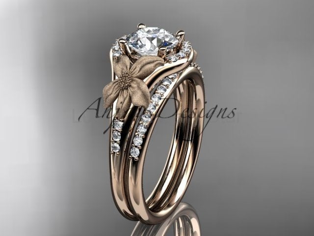 Lily Flower Engagement Ring Set 1 Carat Lab Grown Diamond IGI Certified - image 11