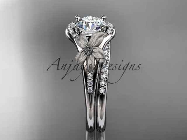 Lily Flower Engagement Ring Set 1 Carat Lab Grown Diamond IGI Certified - image 2