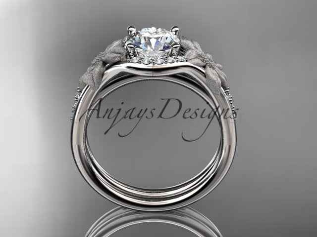 Lily Flower Engagement Ring Set 1 Carat Lab Grown Diamond IGI Certified - image 3