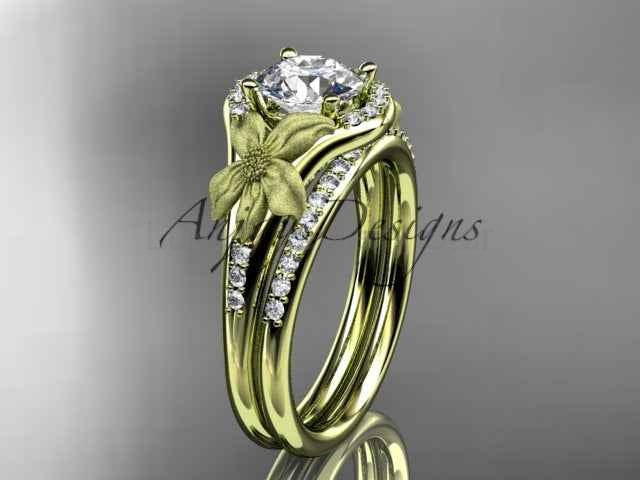 Lily Flower Engagement Ring Set 1 Carat Lab Grown Diamond IGI Certified - image 6