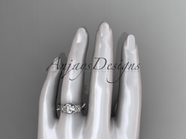 Unique Flower Engagement Ring 1 CT Lab Diamond Ring Organic Floral Design Ring IGI - image 10