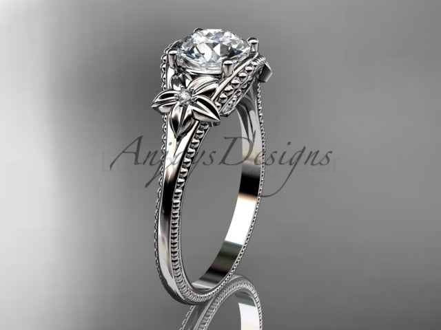 1 CT Lab Grown Diamond Engagement Ring Nature Inspired Ring Dainty - image 6