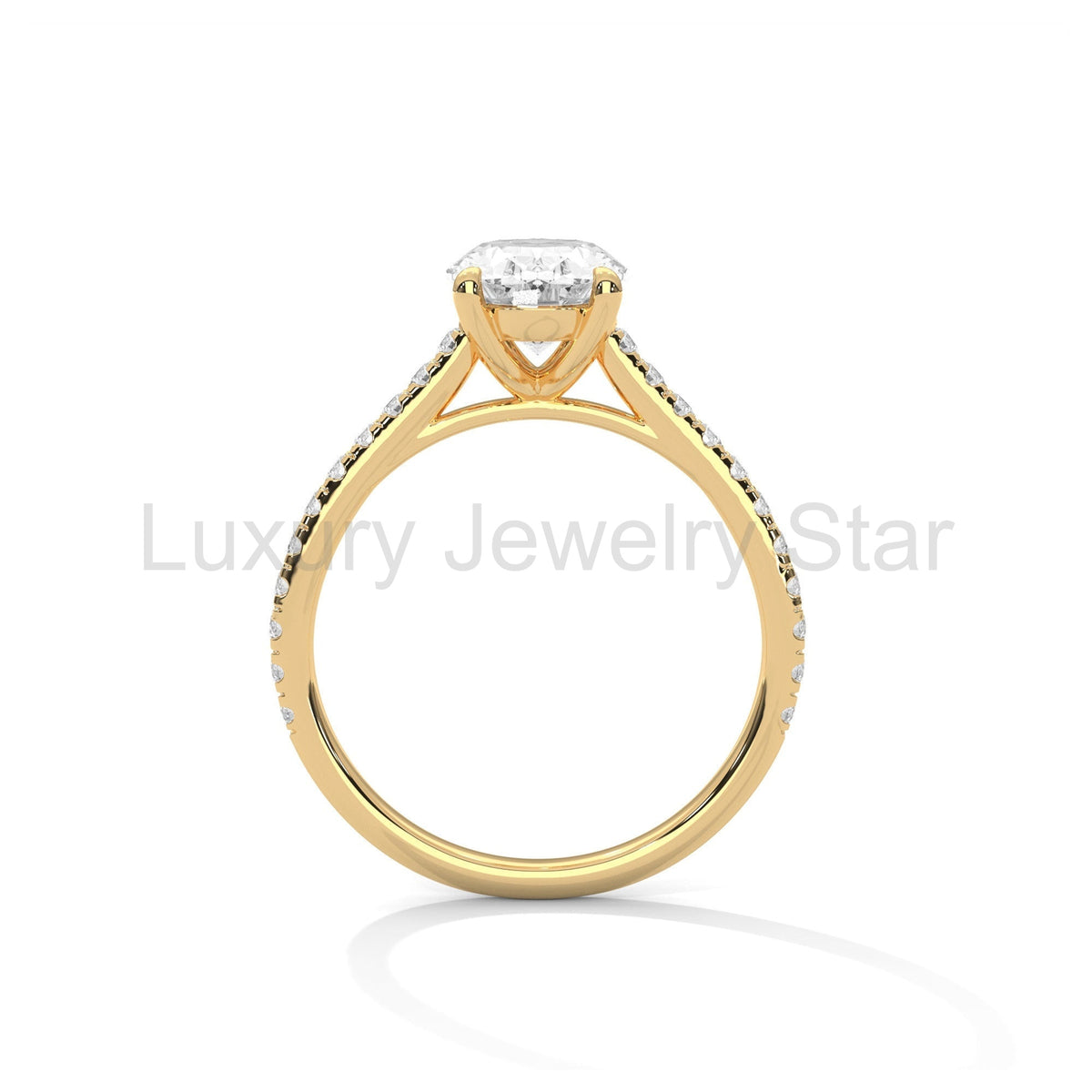 2 Carat Oval Lab Grown Diamond Engagement Ring IGI Certified - image 3