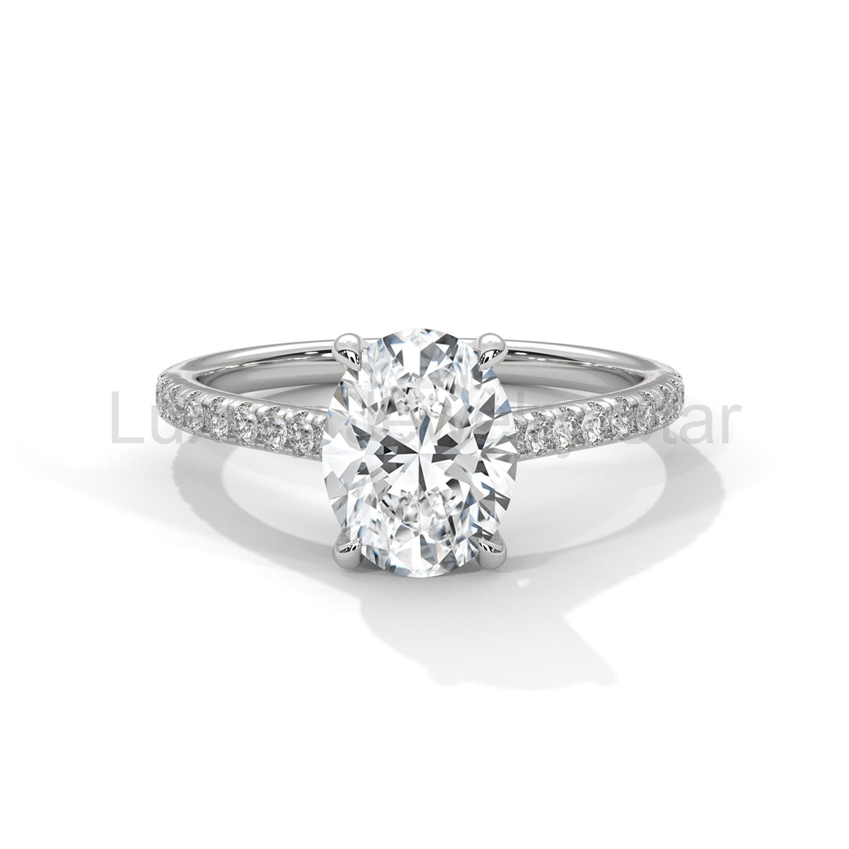 2 Carat Oval Lab Grown Diamond Engagement Ring IGI Certified - image 4