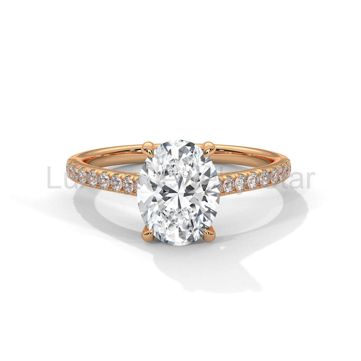 2 Carat Oval Lab Grown Diamond Engagement Ring IGI Certified - image 7