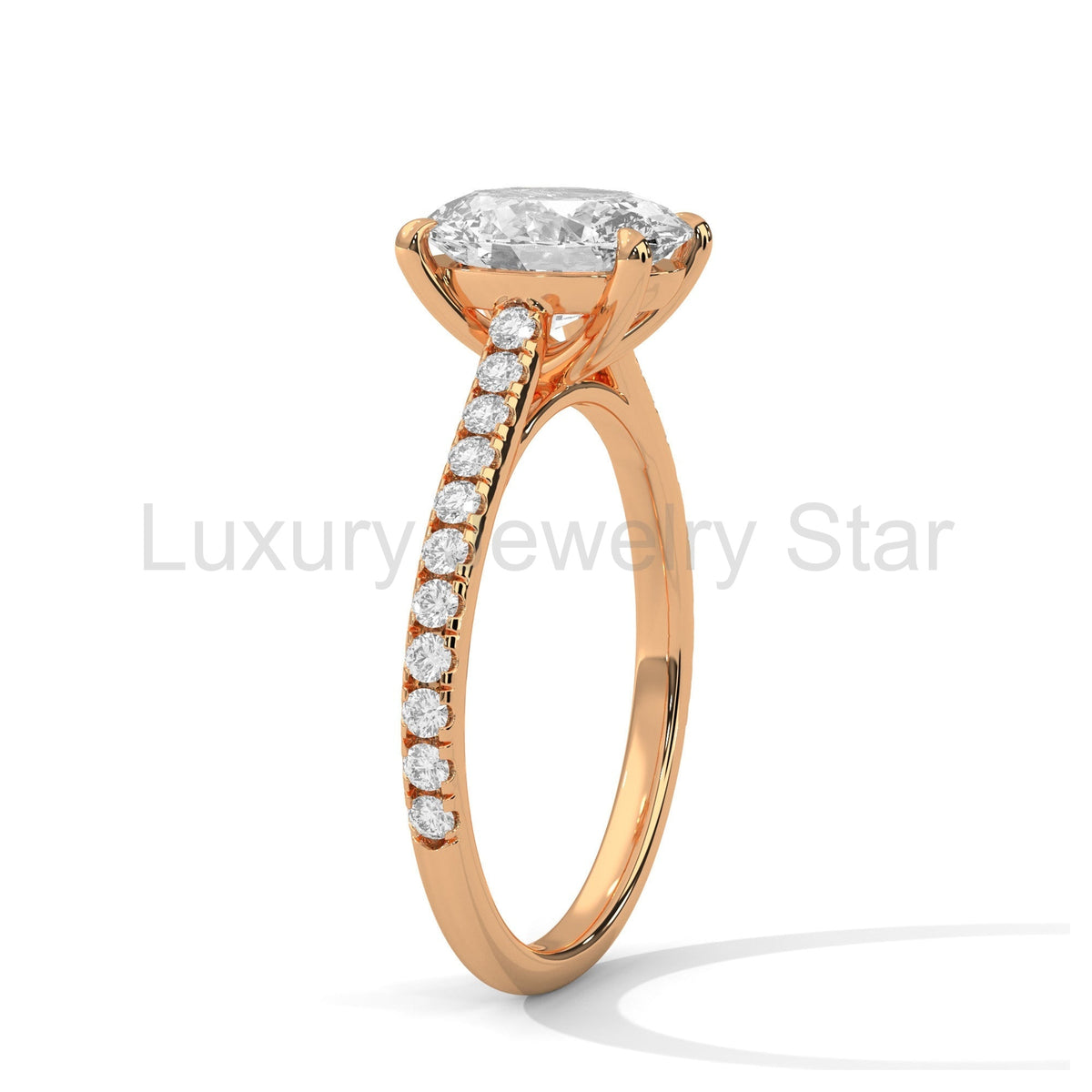 2 Carat Oval Lab Grown Diamond Engagement Ring IGI Certified - image 8