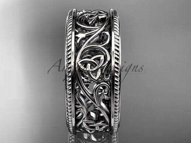 Celtic Wedding Band Trinity Knot Women's Ring Irish Knot Wedding Band Nature Inspired - image 12