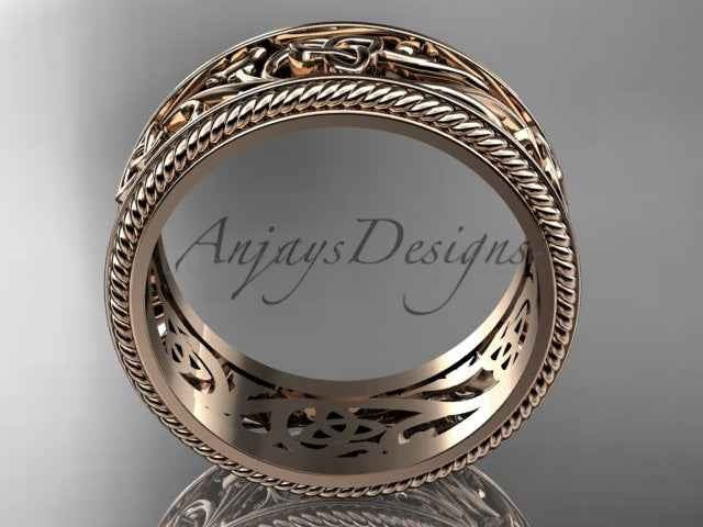 Celtic Wedding Band Trinity Knot Women's Ring Irish Knot Wedding Band Nature Inspired - image 3