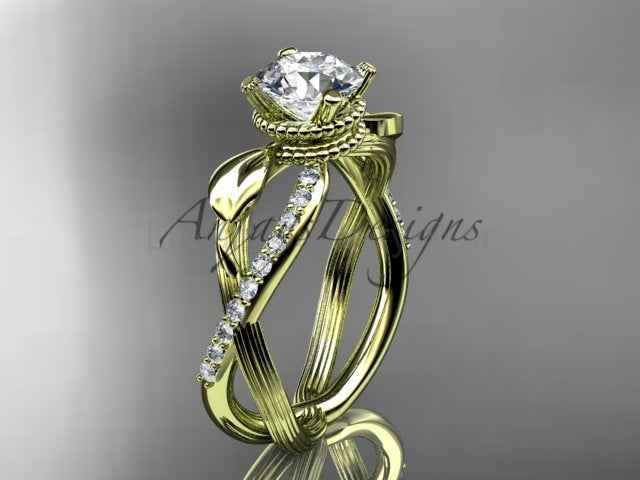 Leaf Diamond Engagement Ring Nature Inspired Wedding Ring 1 Carat Lab Grown Diamond IGI - image 11