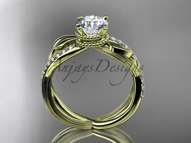 Leaf Diamond Engagement Ring Nature Inspired Wedding Ring 1 Carat Lab Grown Diamond IGI - image 13