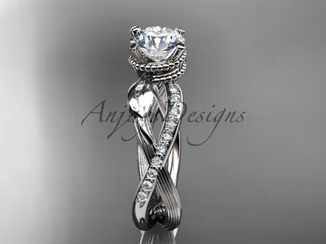 Leaf Diamond Engagement Ring Nature Inspired Wedding Ring 1 Carat Lab Grown Diamond IGI - image 7