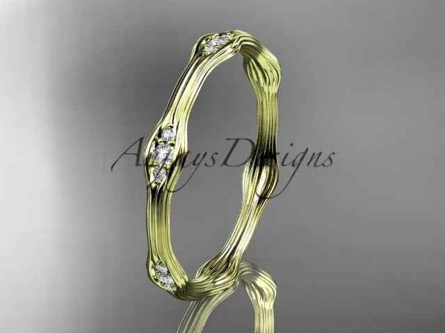 Diamond Branch Wedding Band Thin Dainty Wedding Band Nature Inspired Delicate Ring - image 11