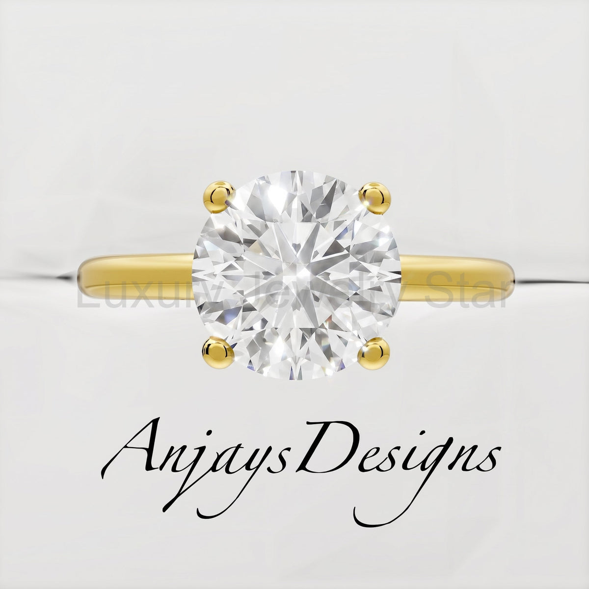 1 Carat Round Cut Lab Grown Diamond Solitaire Engagement Minimalist Ring 4 Prong Ring - image 6