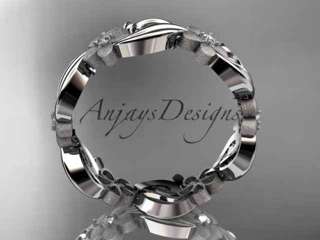 Diamond Flower Ring Nature Inspired Wedding Band Lab Grown Diamond