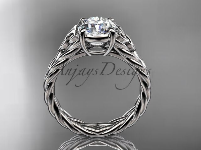 Celtic Engagement Ring 1.5 Carat Round Diamond Lab Created Twisted Rope Diamond Ring - image 8