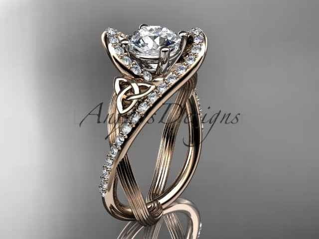 Celtic Engagement Ring Unique 1 Carat Lab Grown Diamond Irish Ring - image 11