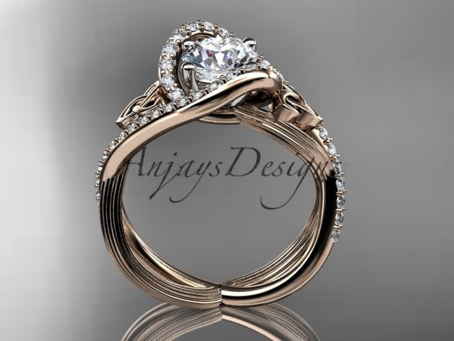 Celtic Engagement Ring Unique 1 Carat Lab Grown Diamond Irish Ring - image 13