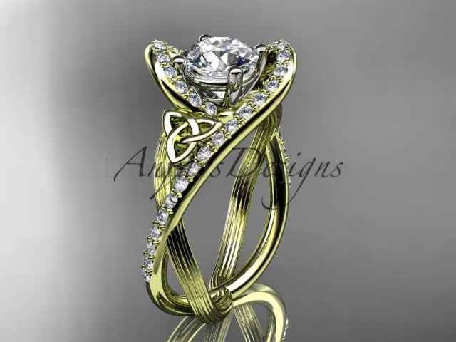 Celtic Engagement Ring Unique 1 Carat Lab Grown Diamond Irish Ring - image 6