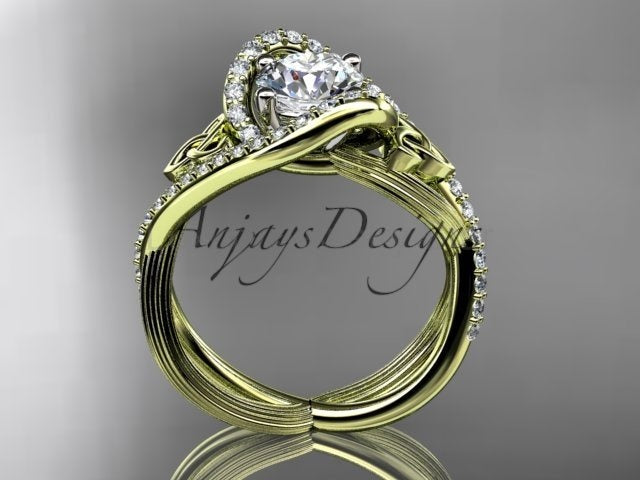 Celtic Engagement Ring Unique 1 Carat Lab Grown Diamond Irish Ring - image 8