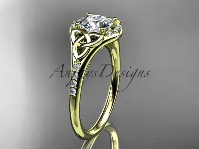 Celtic Engagement Ring 1 Carat Lab Grown Diamond Wedding Ring Anniversary Gift Trinity - image 11