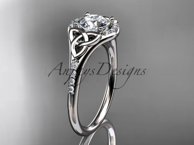 Celtic Engagement Ring 1 Carat Lab Grown Diamond Wedding Ring Anniversary Gift Trinity - image 6