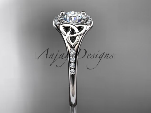 Celtic Engagement Ring 1 Carat Lab Grown Diamond Wedding Ring Anniversary Gift Trinity - image 7