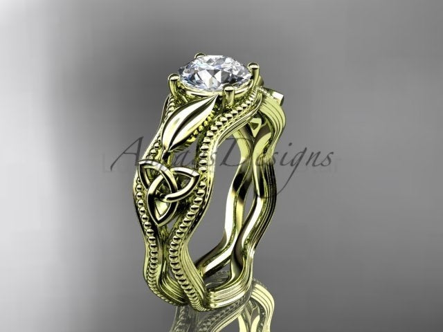 Celtic Engagement Ring Diamond Trinity Knot Ring 1 Carat Lab Grown Engagement Ring - image 11
