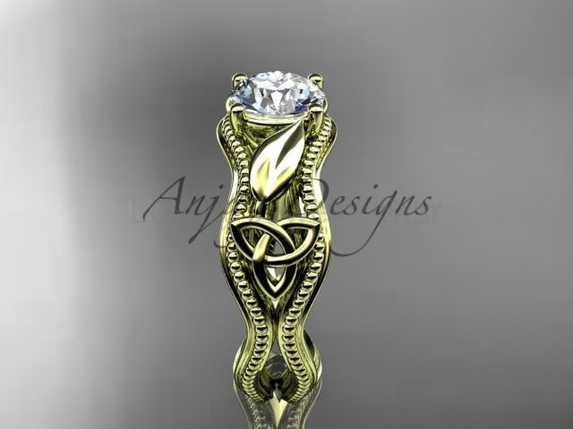Celtic Engagement Ring Diamond Trinity Knot Ring 1 Carat Lab Grown Engagement Ring - image 12