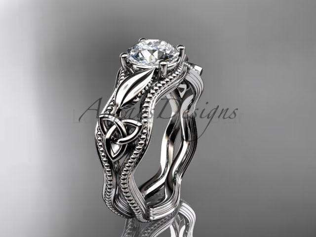 Celtic Engagement Ring Diamond Trinity Knot Ring 1 Carat Lab Grown Engagement Ring - image 6