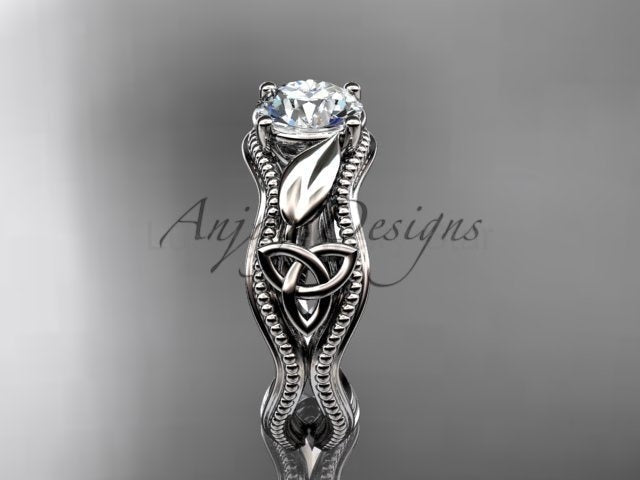 Celtic Engagement Ring Diamond Trinity Knot Ring 1 Carat Lab Grown Engagement Ring - image 7