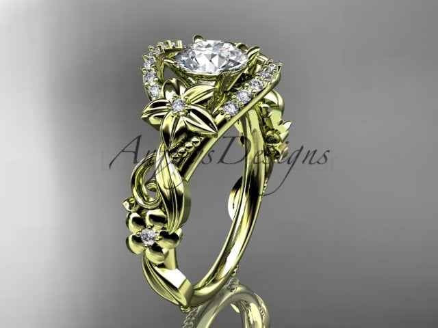 Flower Engagement Ring Nature Inspired Wedding Ring 1 Carat Lab Grown Diamond Ring IGI - image 11