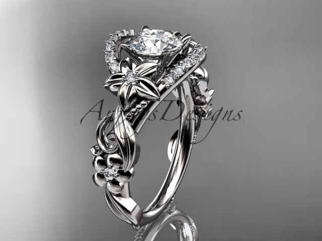 Flower Engagement Ring Nature Inspired Wedding Ring 1 Carat Lab Grown Diamond Ring IGI - image 6
