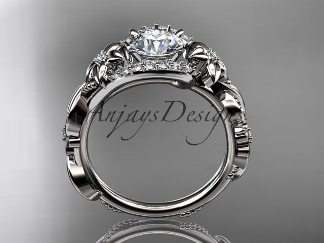 Flower Engagement Ring Nature Inspired Wedding Ring 1 Carat Lab Grown Diamond Ring IGI - image 8
