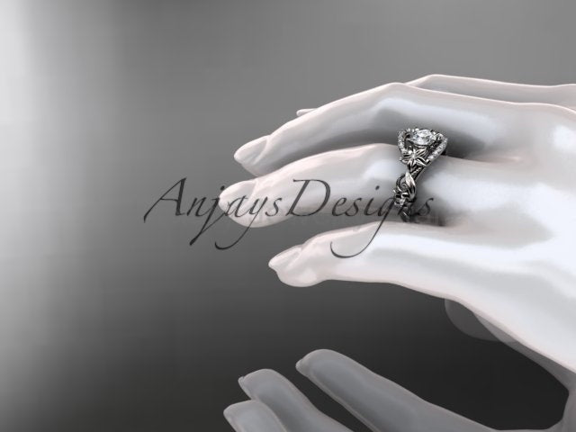 Flower Engagement Ring Nature Inspired Wedding Ring 1 Carat Lab Grown Diamond Ring IGI - image 9