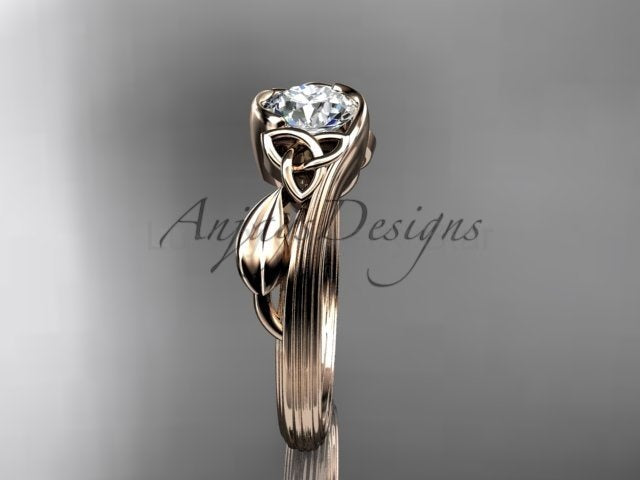 Nature Inspired Celtic Engagement Ring 1 Carat Lab Grown Diamond Ring Trinity Knot Ring - image 13