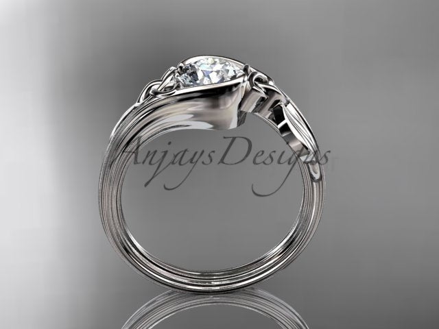 Nature Inspired Celtic Engagement Ring 1 Carat Lab Grown Diamond Ring Trinity Knot Ring - image 3