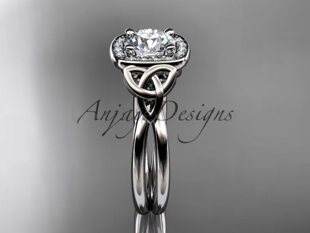 Irish Celtic Trinity Knot Engagement Ring 1 CT Lab Grown Diamond IGI Certified - image 2