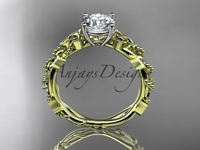 Celtic Trinity Knot Ring Nature Inspired Bridal 1 Carat Lab Grown Diamond Ring - image 13