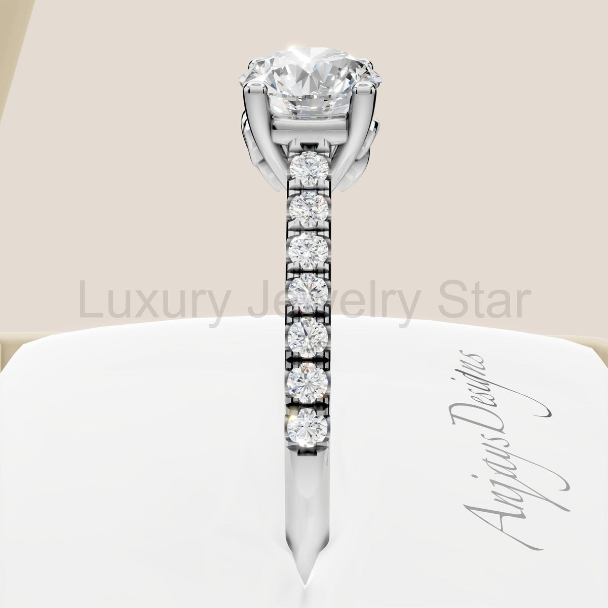 Celtic Trinity Knot Ring 1 Carat IGI Certified Round Lab Grown Diamond Engagement Ring - image 7