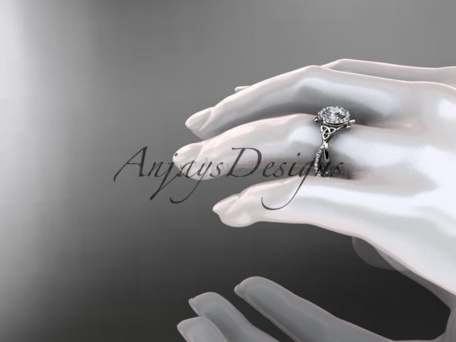 Celtic Ring Round Lab Grown Diamond Halo Ring Round VS1 IGI Certified Trinity Knot - image 9