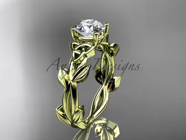 Celtic Knot Engagement Ring 1 CT Lab Grown Diamond Nature Inspired - image 11