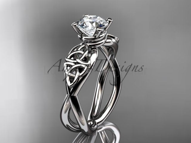 Celtic Engagement Ring Trinity Knot Ring Lab Grown Round Diamond Wedding Ring