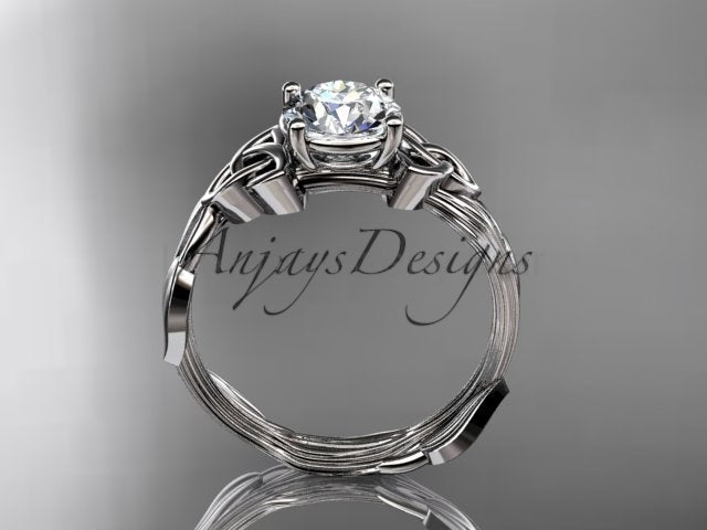 Celtic Diamond Solitaire Wedding Ring 1 CT Lab Grown Diamond Celtic Knot Ring - image 3