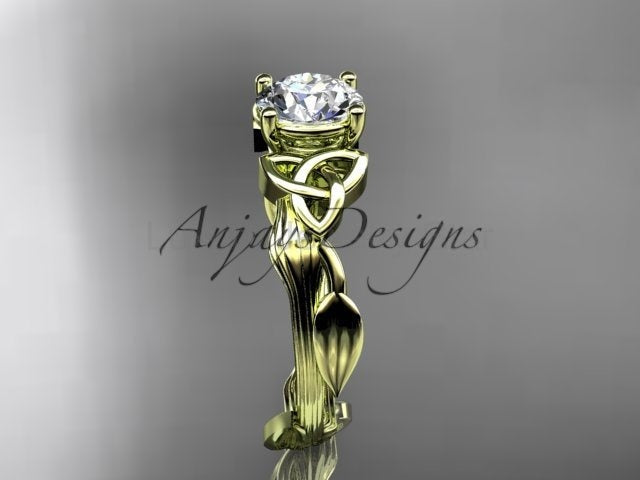 Celtic Diamond Solitaire Wedding Ring 1 CT Lab Grown Diamond Celtic Knot Ring - image 7