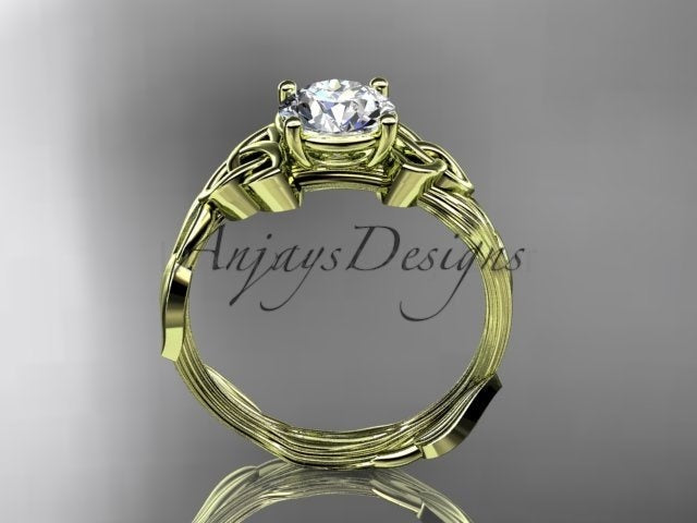 Celtic Diamond Solitaire Wedding Ring 1 CT Lab Grown Diamond Celtic Knot Ring - image 8