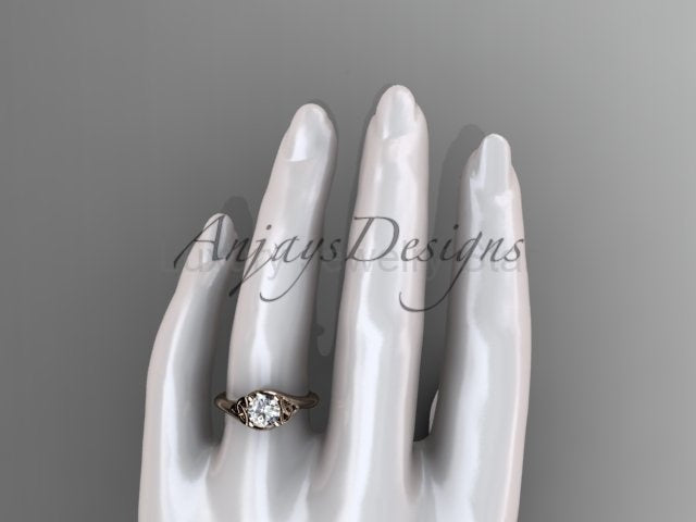 1 Carat Round Diamond Engagement Ring Celtic Wedding Ring Dainty - image 15